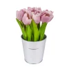 9 in. Spring Mauve Tulip Bouquet