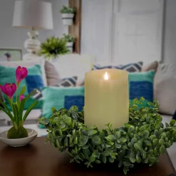 16 in. Spring Table Wreath with Button Leaf