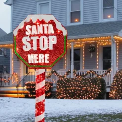 60 in. Stop Sign Decoration with LED Lights