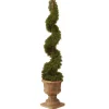 48 in. Upright Juniper Spiral Topiary Tree in a Decorative Urn