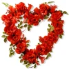 16 in. Valentine's Floral Heart Rose Wreath
