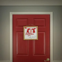 13 in. Valentine's 'Follow Your Heart' Hanging Wall Decoration