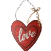 14 in. Valentine's Wooden Heart Hanging Decoration