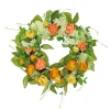 24 in.Spring Wreath with Lemons, Hydrangeas, and Buttercups