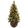 4ft. Glittery Crestwood Spruce Entrance Tree with Clear Lights