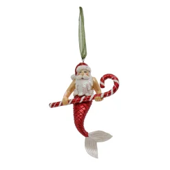 4-Piece HGTV Home Collection Santa Merman Ornaments