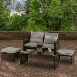 4-Piece Norton Collection All-Weather Wicker Conversation Set