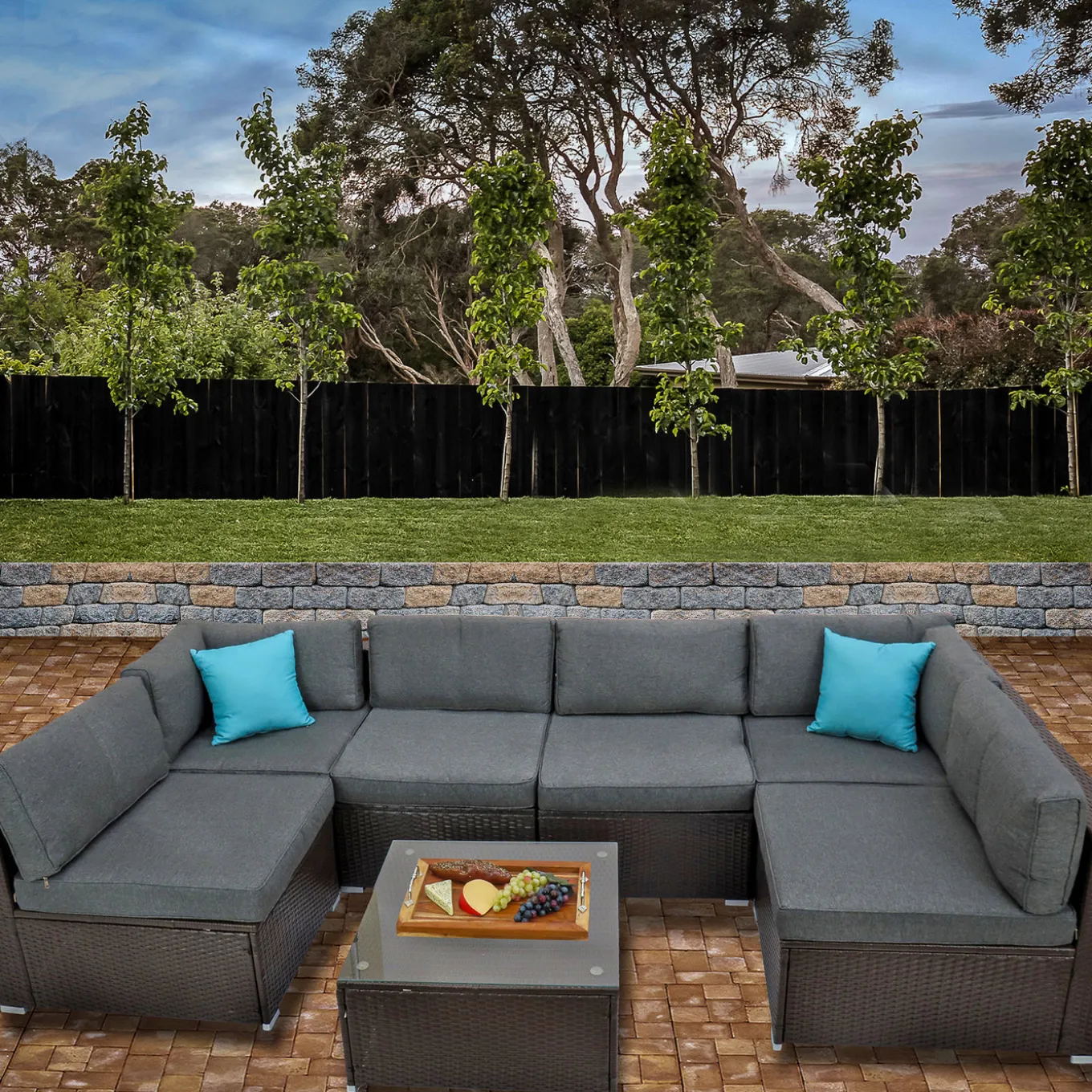 7-Piece Pocola Collection All-Weather Sectional Set