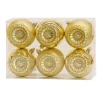 6-Piece Shatterproof Glittering Gold Ornaments