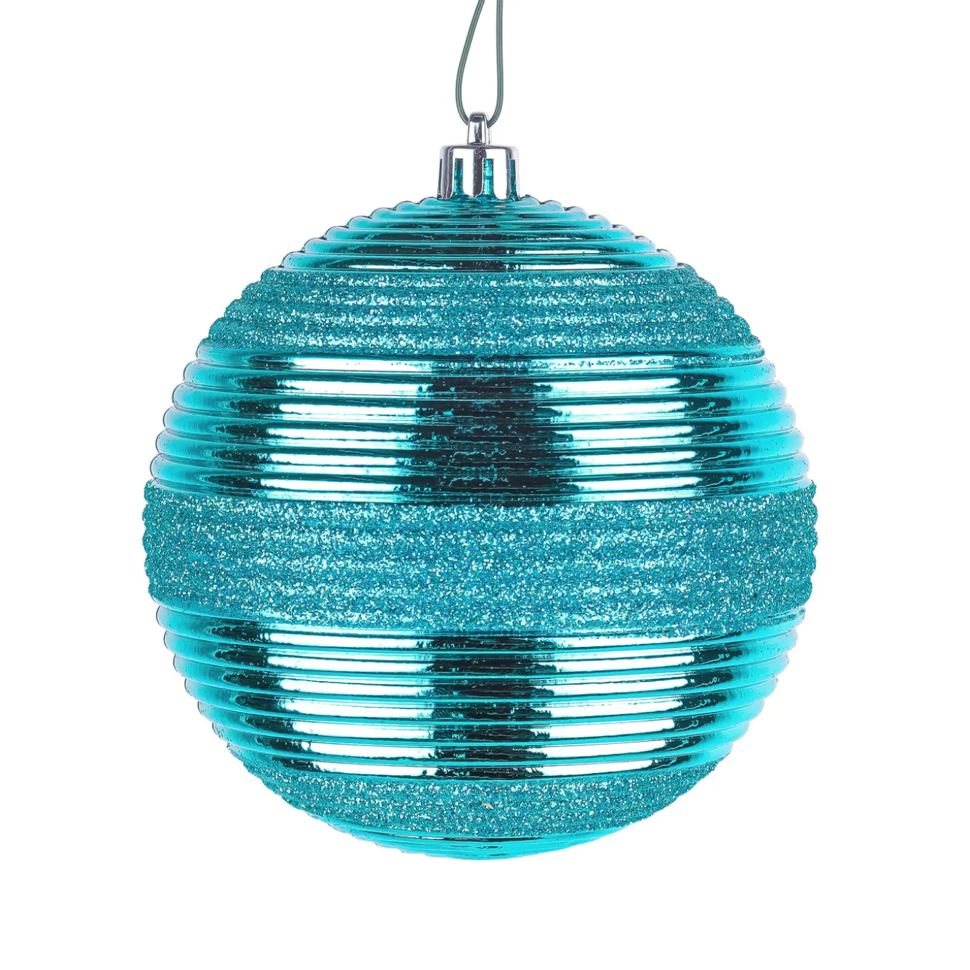 4-Piece Shatterproof Swirling Blue Ornaments