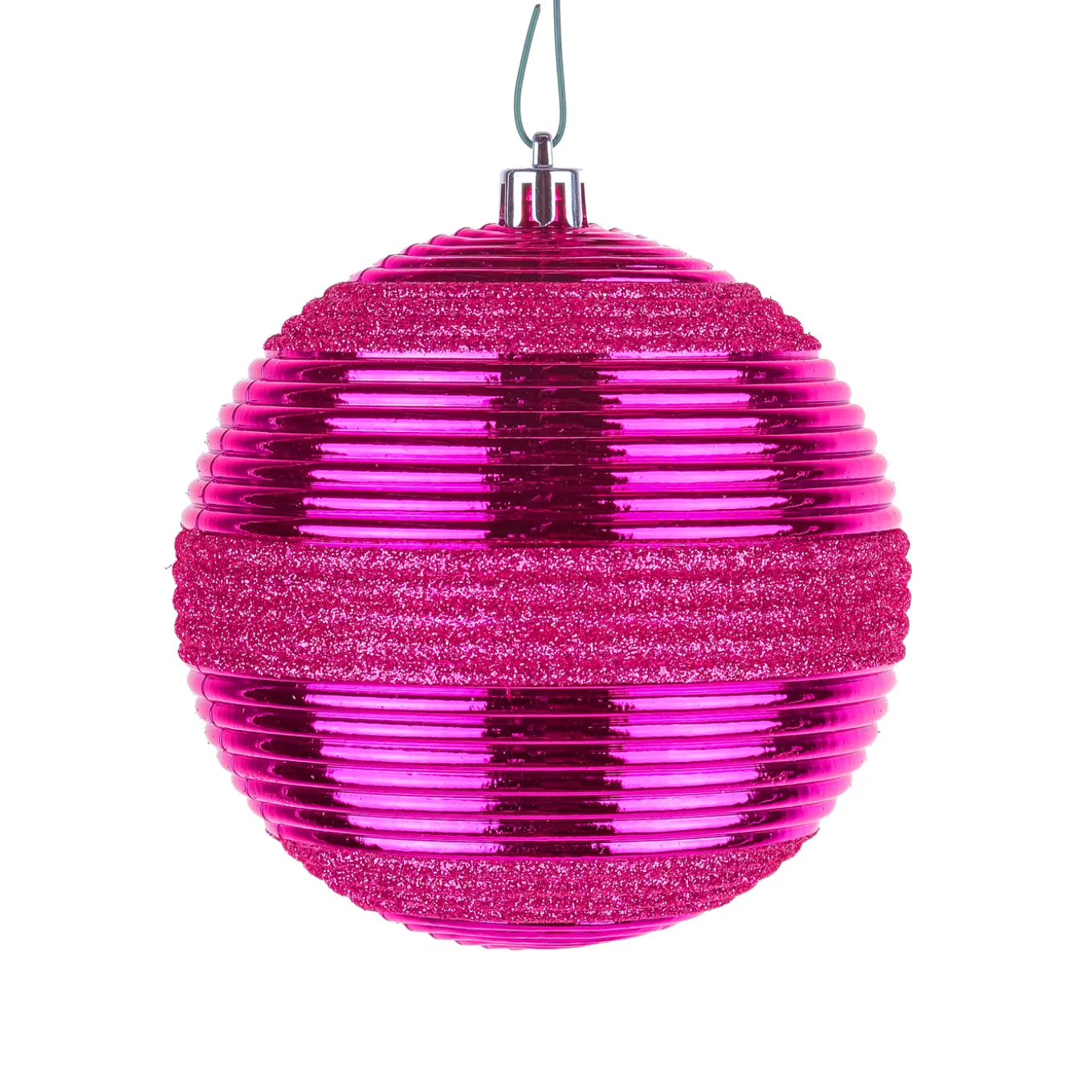 4-Piece Shatterproof Swirling Pink Ornaments