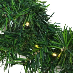 Pre-Lit Warm Welcome Assortment Set of 2 Entrance Trees, 1 Wreath