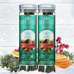 Scented Ornaments, 2- Pack- 6ct Bottle, O Christmas Tree, Fragrance-Infused Paper Sticks