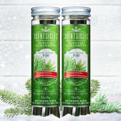 Scented Ornaments, 2 Pack- 6ct Bottle, White Winter Fir, Fragrance-Infused Paper Sticks