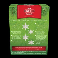 Scentsicles Decorative Ornament, Metal White Star, White Winter Fir with Refill