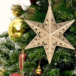 Scentsicles Decorative Ornament, Metal Gold Star, White Winter Fir with Refill